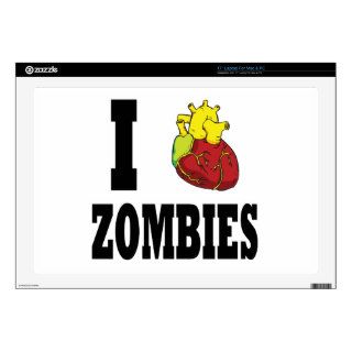 I Love Zombies   Zombie Pop Art 17" Laptop Skins