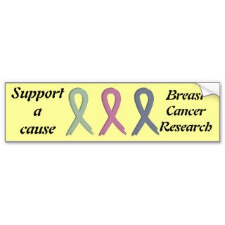 Support a Cause Breast Cancer Research bumper stic Bumper Sticker