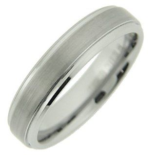 6MM Classic Domed Brush Polished Tungsten Wedding Band (sizes 5.5, 6, 6.5, 7, 7.5, 8, 8.5, 9, 9.5, 10, 10.5, 11, 11.5, 12, 13, 14, 15) Jewelry