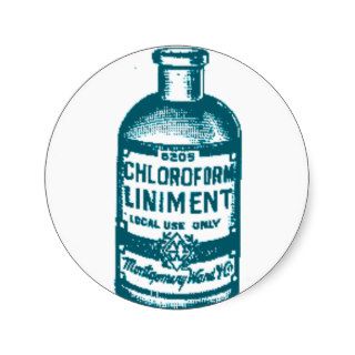 Chloroform bottle stickers