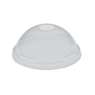 Solo DL636 PETE Plastic Dome Cold Drink Cup Lid, 4 19/64" Diameter x 1 115/128" Height, Clear (Case of 500)