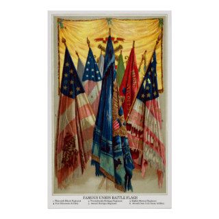 Civil War Battle Flags no.6 Print