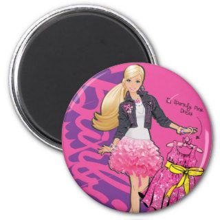 Barbie in Pink Skirt Fridge Magnets