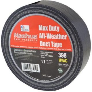 Nashua Tape 398 Max Duty 1 7/8 in. x 60 yds. All Weather Black Duct Tape 3989020400