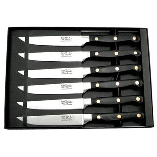 Hen & Rooster Stainless Steel Steak Knife Set (Set of 6) Hen & Rooster International Steak Knives