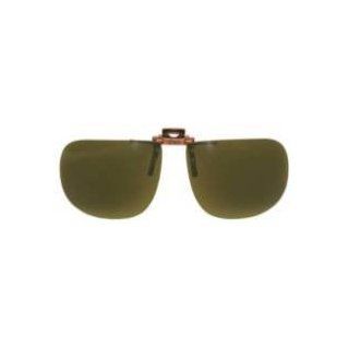 Polarized Clip on Flip up Plastic Sunglasses   Large Square   64mm Wide X 56mm High (147mm Wide)   Polarized Brown Lenses   Eye Protection Equipment Accessories  