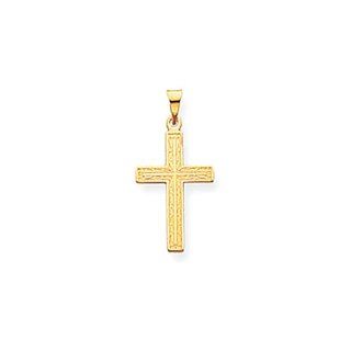 14k Solid Cross Pendant Pendant Necklaces Jewelry