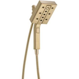 Delta In2ition Two In One 4 Spray 2.5 GPM Handshower in Champagne Bronze featuring H2Okinetic and MagnaTite Docking 58470 CZ