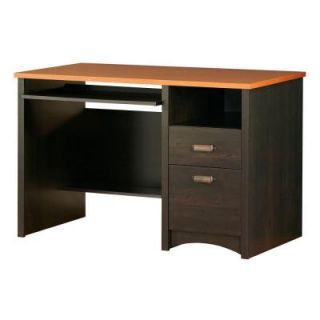 South Shore Furniture Gascony Spice Desk in Wood/Ebony 7378070