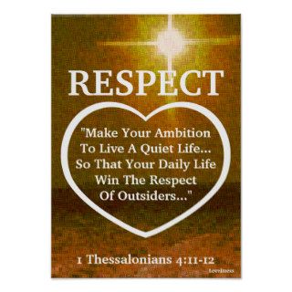 The Light Of Respect Bible Verse Customize Posters