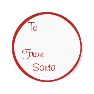 Personalized Christmas stickers with red border