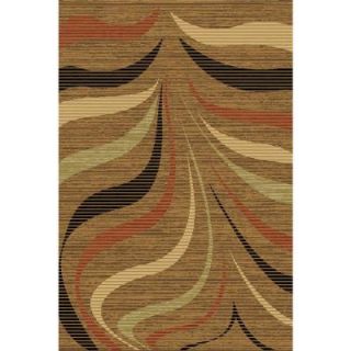 LA Rug Inc. 865/40 Crown Collection, primary brown with shades of green, red and cream, 5 ft. x 7 ft. 3 in. indoor area Rug RUCROW0507 865/40