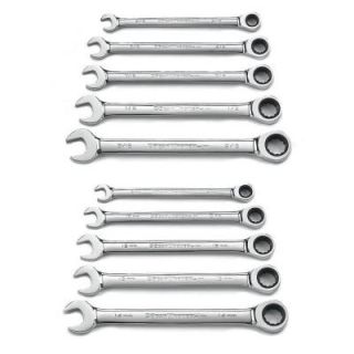 GearWrench SAE/Metric Combination Ratcheting Wrench Set (10 Piece) 9418
