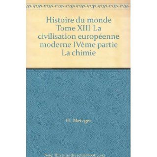 Histoire du monde Tome XIII La civilisation europenne moderne IVme partie La chimie H. Metzger Books