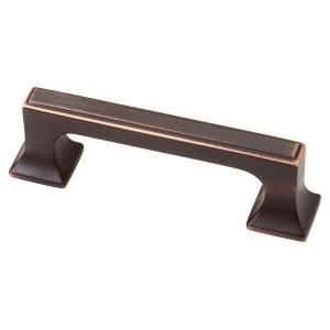 Liberty 3 in. Bronze with Copper Highlights Pull with Square Feet P20383 VBC C