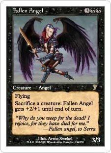 Fallen Angel (Magic the Gathering  7th Edition #134 Rare) Toys & Games