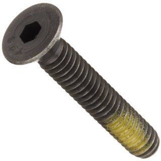 Alloy Steel Socket Cap Screw, Black Oxide Finish, Flat Head, Internal Hex Drive, Meets ASME B18.3/ASTM F835/IFI 124, Nylon Patch, 3/8" Length, Fully Threaded, #10 24 UNC Threads, Imported (Pack of 100)