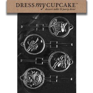 Dress My Cupcake DMCC141 Chocolate Candy Mold, 12 Days of X Mas Lollipop 9 12, Christmas Kitchen & Dining