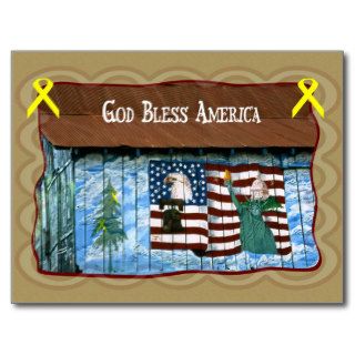 God Bless America Postcard