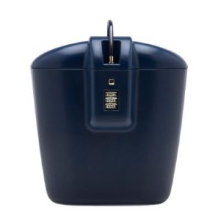 Vacation Vault Portable Lightweight Travel Safe with Three Dial Combination Lock, Navy Blue VV BLUE
