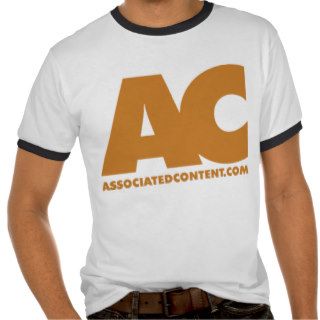 Associated Content White T w/ Black Trim Shirts