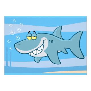 png_cartoon shark underwater Funny blue fish Custom Announcements