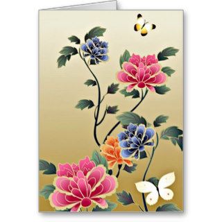 Peonies & Butterflies All Occasion Greeting Card