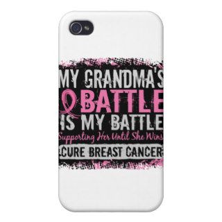 My Battle Too 2 Breast Cancer Grandma Covers For iPhone 4