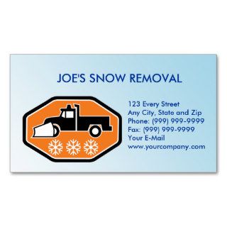 Snowplow pickup truck business cards