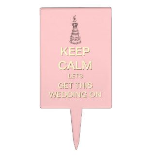 Keep Calm Bridal Shower Cake Topper
