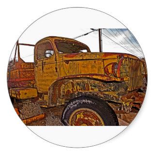 Antique Chevy Truck in Keeler, CA Stickers