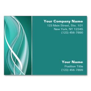 Teal Aqua Wave Business Cards