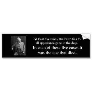 Traditional Catholic G.K. Chesterton Quote Bumper Stickers