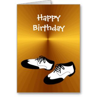 Happy Birthday Swing Dance Shoes for Dancers Greeting Card