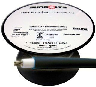 Accell Sunbolts TYO 0100 152 Solar Wire, 12AWG, UL Cert., RoHS compliance 500ft / 152m Electronics