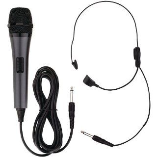 Karaoke USA Emerson M153 Professional Dynamic Microphone and Headset Mic Musical Instruments