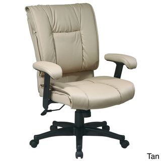 Office Star Products Work Smart Mid Back Deluxe Coated Leather Executive Chair Office Star Products Executive Chairs