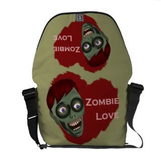 Zombie Love Valentine Rickshaw Messenger Bag