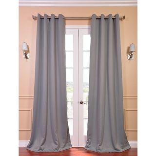 Gray Thermal Blackout 108 Inch Polyester Curtain Panel Pair EFF Curtains