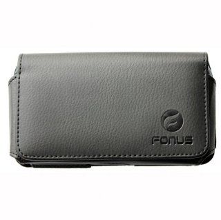 Fonus Premium Black Horizontal Soft Leather Side Pouch Cover Carrying Phone Case Holster Sleeve with Swivel Belt Clip and Loops for AT&T Samsung Galaxy S III 3 S3 SGH i747 Cell Phones & Accessories