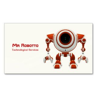 Small Robot Standing Up, Technological ServicesBusiness Card Templates