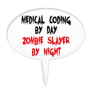 Medical Coding Zombie Slayer Cake Pick