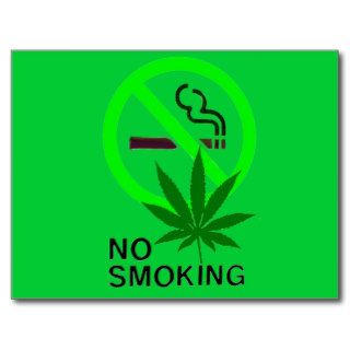 No Smoking Weed area_ Post Card