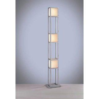 Kovacs P156 609 Tower Energy Smart 3 Light Floor Lamp in Silver with Etched Opal Glass glass    