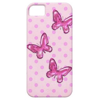 Pink Glass Butterflies iPhone 5 Cases