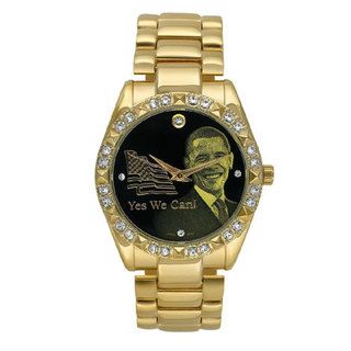 Barack Obama BO 5060 Women's Goldtone Crystal Inauguration Watch Women's More Brands Watches
