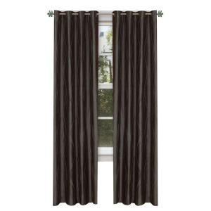 Lavish Home 84 in. Grey Wavy Polyester Grommet Curtain Panel (Set of 2) 63 10010 Gre