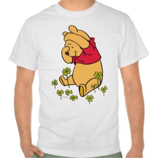 Pooh Playing in a Shamrock Patch Shirt