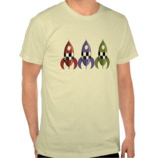 Three Coloured Rockets Tee Shirts