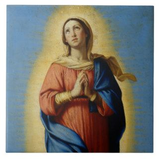 The Immaculate Conception by Sassoferrato Tile